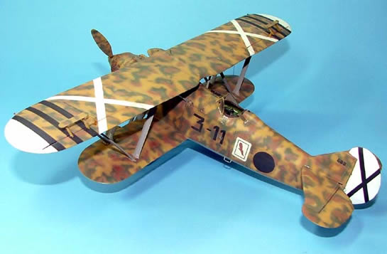 Fiat Riga CR.32 Solid Kiln Dry Wood Handmade Airplane Desktop Model