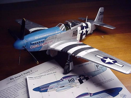 ATLAS 1/72 WWII FIGHTERS MUSTANG P51-D MUSTANG GEORGE PREDDY "CRIPES A' MIGHTY" 