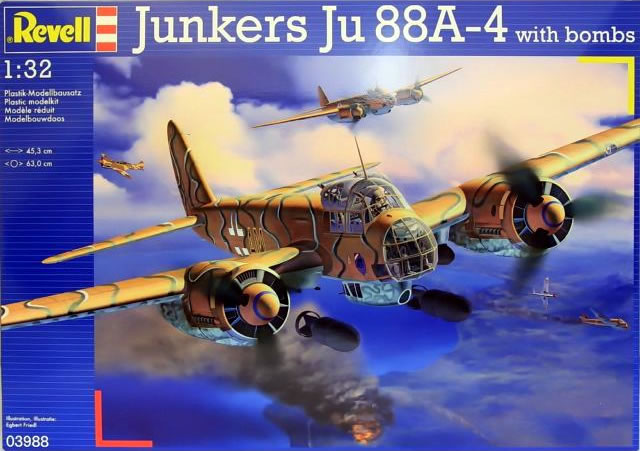 1/72 Scale Revell German Junkers JU 88 A-4/D-1 Airplane Kit BNOS #04130 