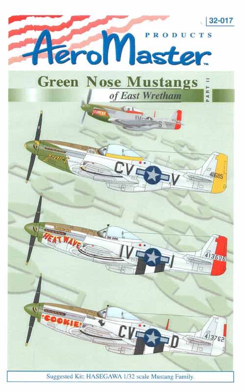 Aeromaster Decal 48-652 Green Nose Mustangs of East Wretham Pt.5 P-51
