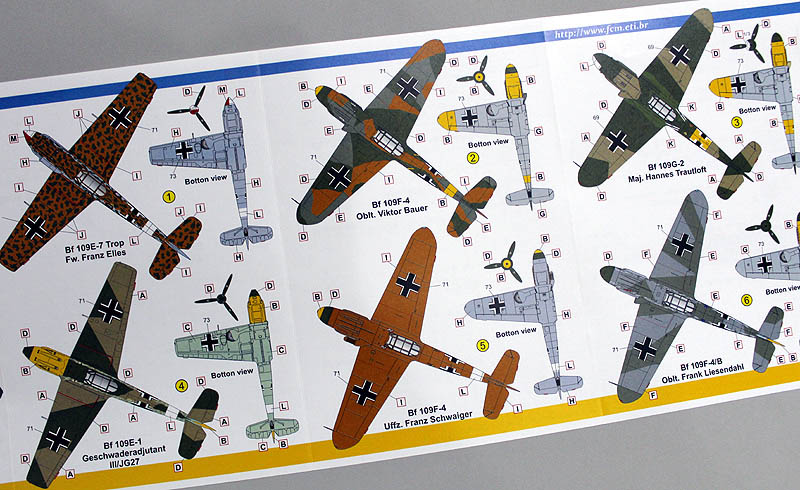 Fcm Decals 324 Bf 109 E F G Large Scale Planes