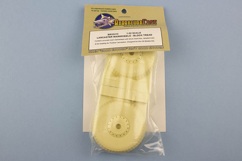 Barracuda Cast 1/32 scale Lancaster Mainwheels Block Tread BR32410 for HK Models