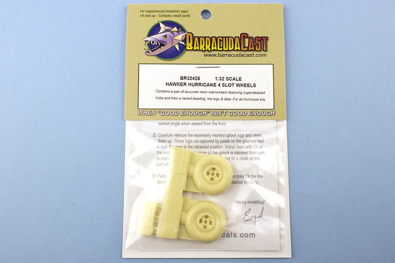 Barracuda Cast 1/72 scale Hawker Hurricane 4 Slot Mainwheels  - BR72428